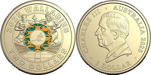 2 dollars 2025 Wallabies Coin Australia