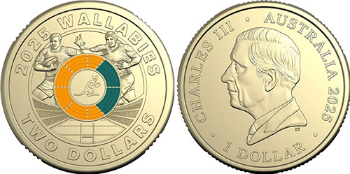 2 dollars 2025 Wallabies Coin Australia