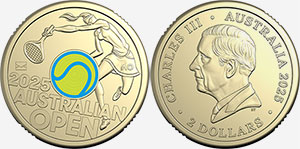 2 dollars 2025 Women's Australian Open - Envelope - Green Australia
