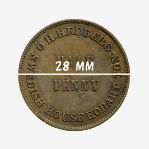 O. H. Hedberg - Hobart - Half Penny