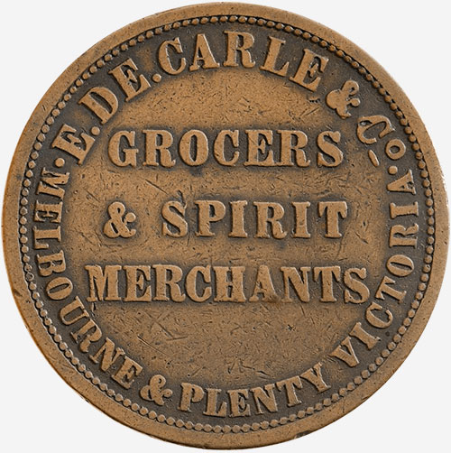 E. De Carle & Co - Merchants - Obverse # 3